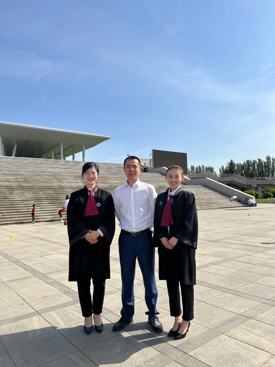 With colleagues in China.